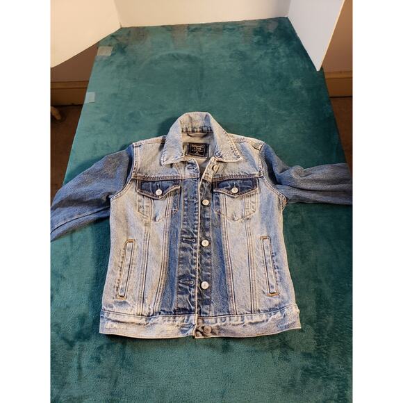 Abercrombie & Fitch Jacket Size Extra Small Womens Blue Denim Jean Long Sleeve - Picture 1 of 8